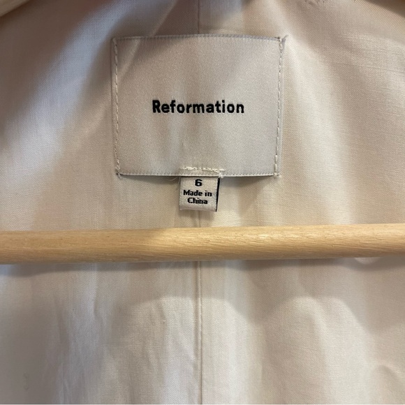 Reformation Heidi White Linen Mini Dress - Picture 3 of 7